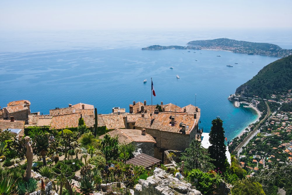 A hilltop village overlooking the Mediterranean